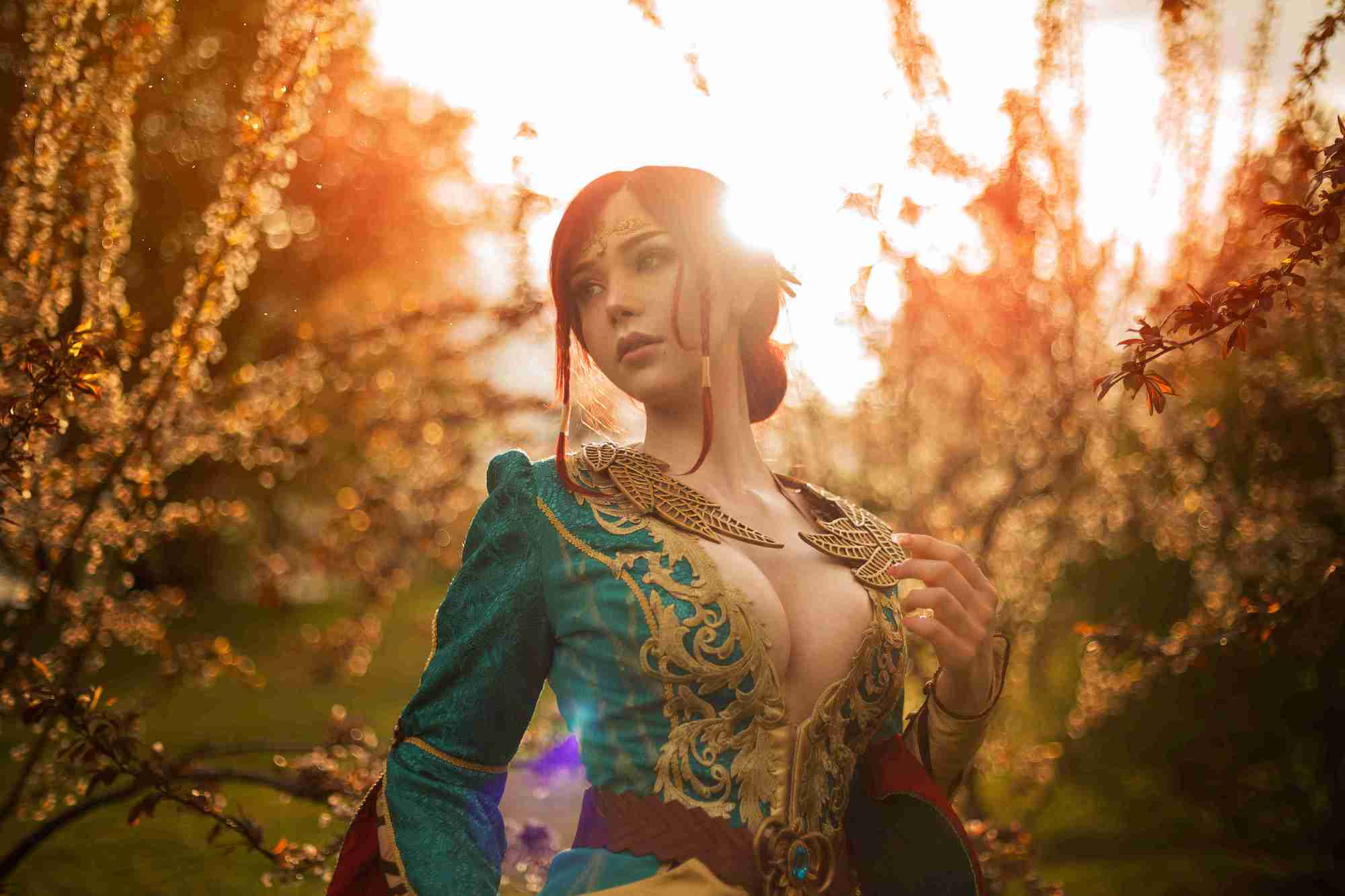 Sayathefox cosplay图集，橘色的黄昏完美融合-ACGAI艺图