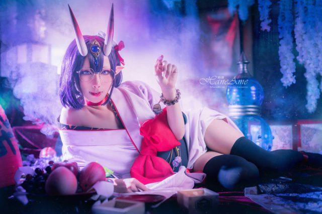 魅惑妖姬cosplay，雨波_HaneAme化身酒吞童子展现神秘妖异之美-ACGAI艺图