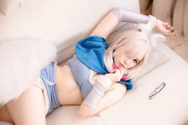 coser@麻花麻花酱在《Fate/Grand Order》化身“盾之少女”玛修-ACGAI艺图