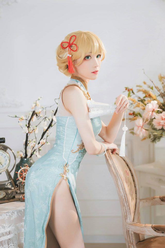 Tomoyo酱·G36旗袍COS：穿越少女前线的古典优雅之美-ACGAI艺图